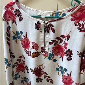 LOFT Floral Print Women's Top - XL